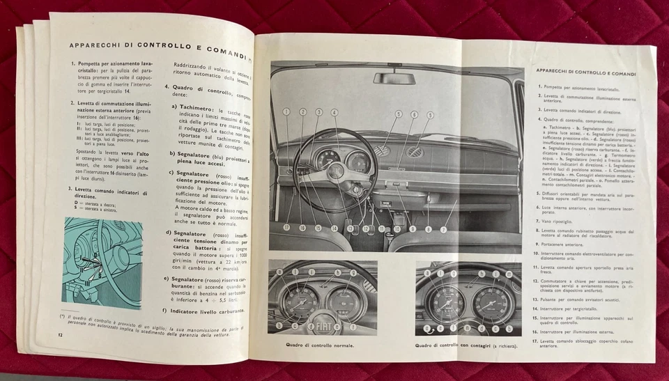 FIAT 850 COUPÈ Libretto Uso e Manutenzione 1965 - Immagine 2 di 4