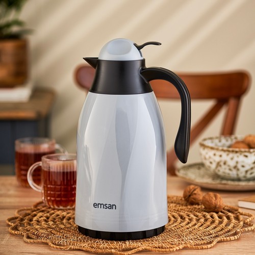 Vacuum Insulated Thermos Flask – Glass Liner – Keeps Hot 12Hrs, Cold 24Hrs – 1L/1.8L 3 thumbnail image