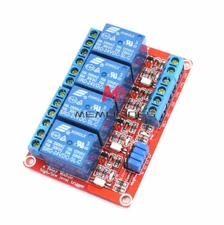 24V 4 Channel Relay Module With OPTO-Isolated High and Low Level Trigger