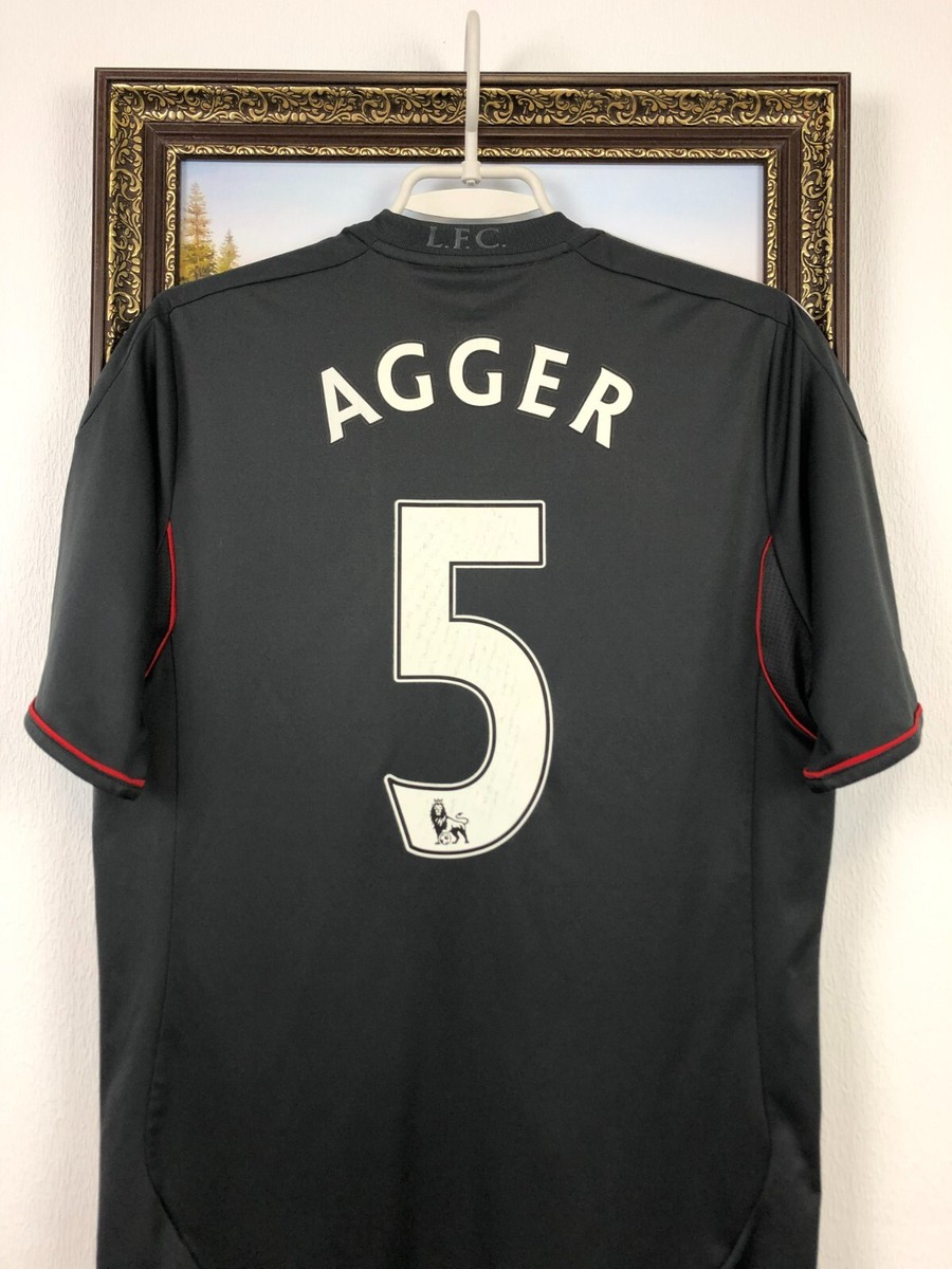 Liverpool Away football shirt 2011 Soccer #5 Agger Jersey Adidas