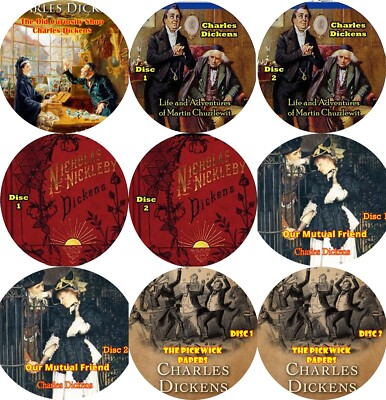 Charles Dickens Volume 2 / Lot of 9 / Mp3 (Check Player) CD Audiobooks