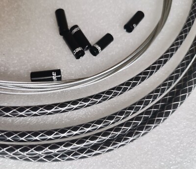 JAGWIRE BRAIDED CARBON SILVER LEX SL SHIFTER HOUSING CABLE KIT FOR SHIMANO  SRAM