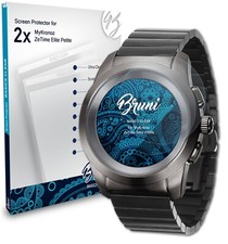 Bruni 2x Lámina Protectora para MyKronoz ZeTime Elite Petite Película Protectora
