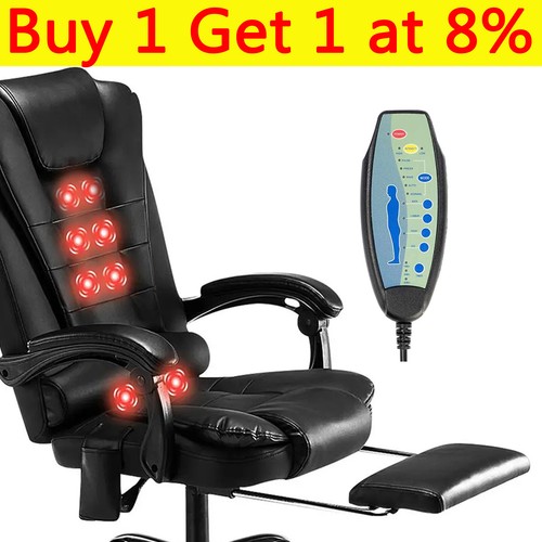 Massage Office Chair Gaming PC Computer Desk Executive Swivel Recliner