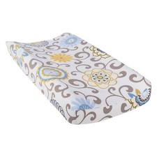 Trend Lab Spa Changing Pad Cover, Blue/Cream/Green/Gray, 16x32 100 Cotton