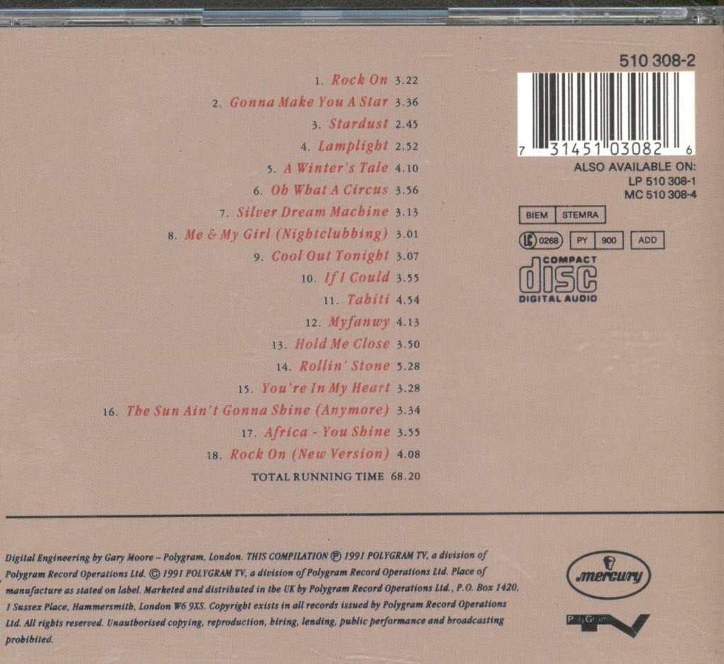 David Essex His Greatest Hits (CD) 731451030826 eBay