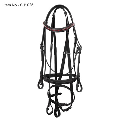 Premium Horse Masters Leder Sparkley Diamant Trense Zügel enthalten