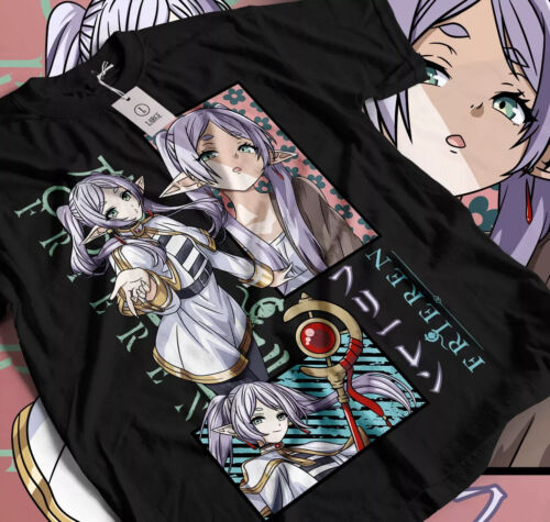 Frieren T-Shirt Beyond Journey's End Fern Stark Girl Anime Gifts Shirt Gift.