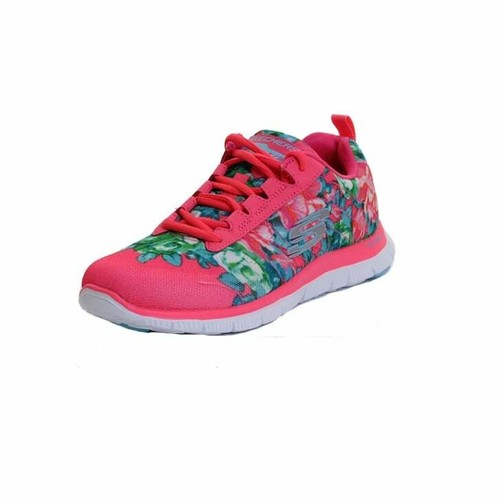 SCARPE SKECHERS WILDFLOWERS HOT PINK/MULTI DONNA ROSA CON DECORAZIONE FIORI  | eBay