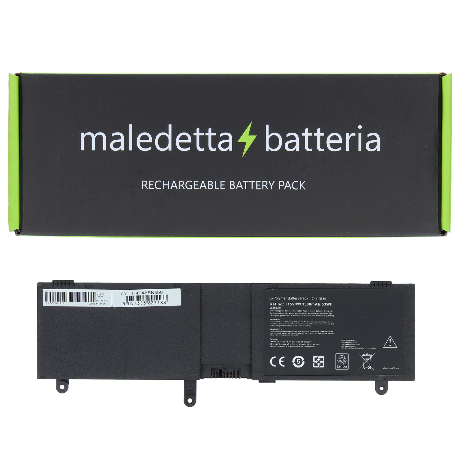 Batteria Ricambio Asus G550JX Nero | 15V 3500mAh Qualità Premium