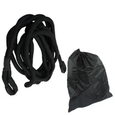 Black 1" x 31.5' Kinetic Energy Truck Tow Recovery Rope Snatch Strap 33500 LBS