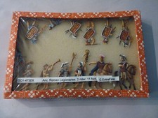 13, 1 1/2" Tall Zinnfiguren Roman Legionaries Set, Painted, Flats, Germany.