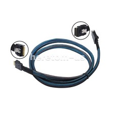 Slim SAS SFF-8654 4i 38pin Host to SFF 8087 Target Hard Disk Raid Cable 100CM