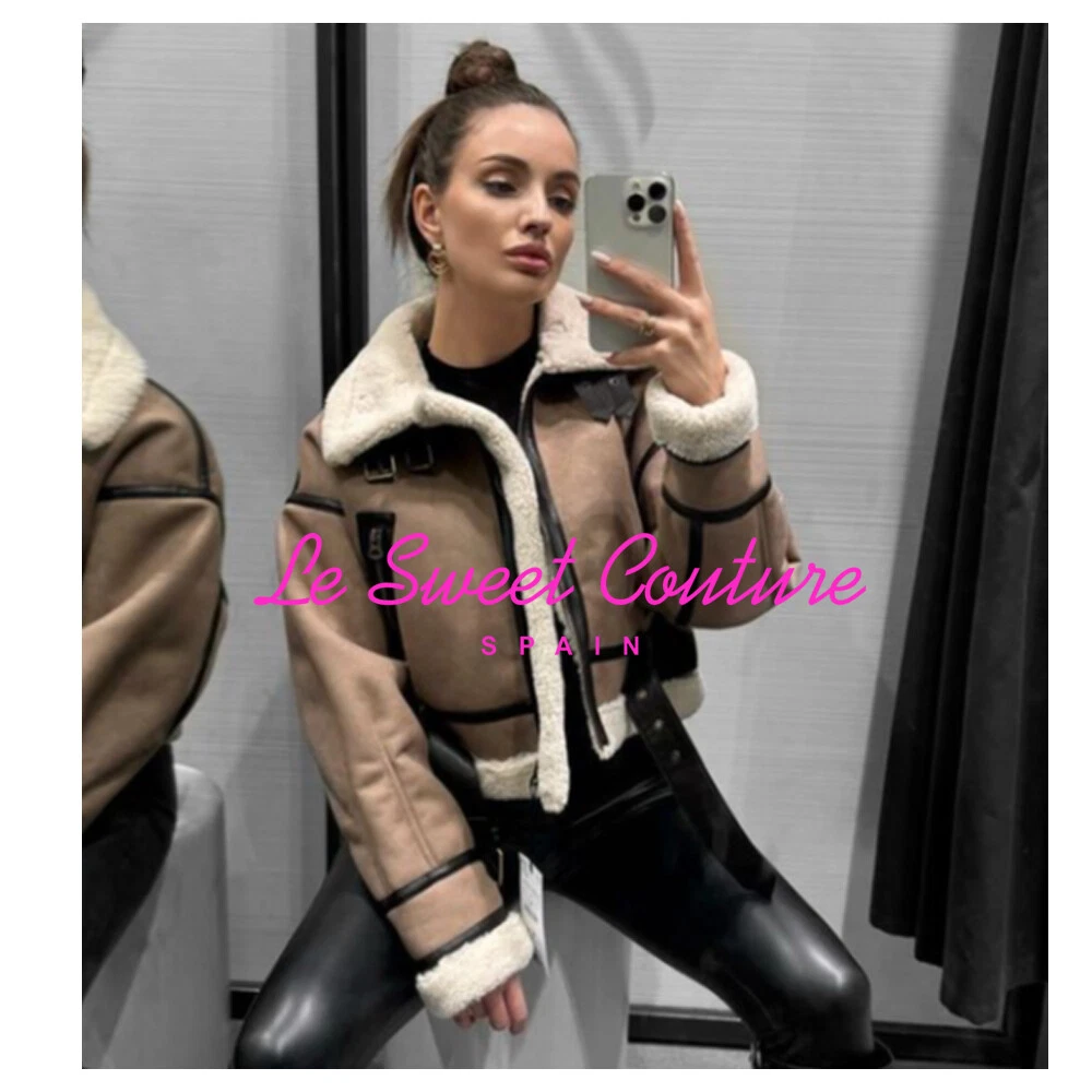 zara double faced short jacket