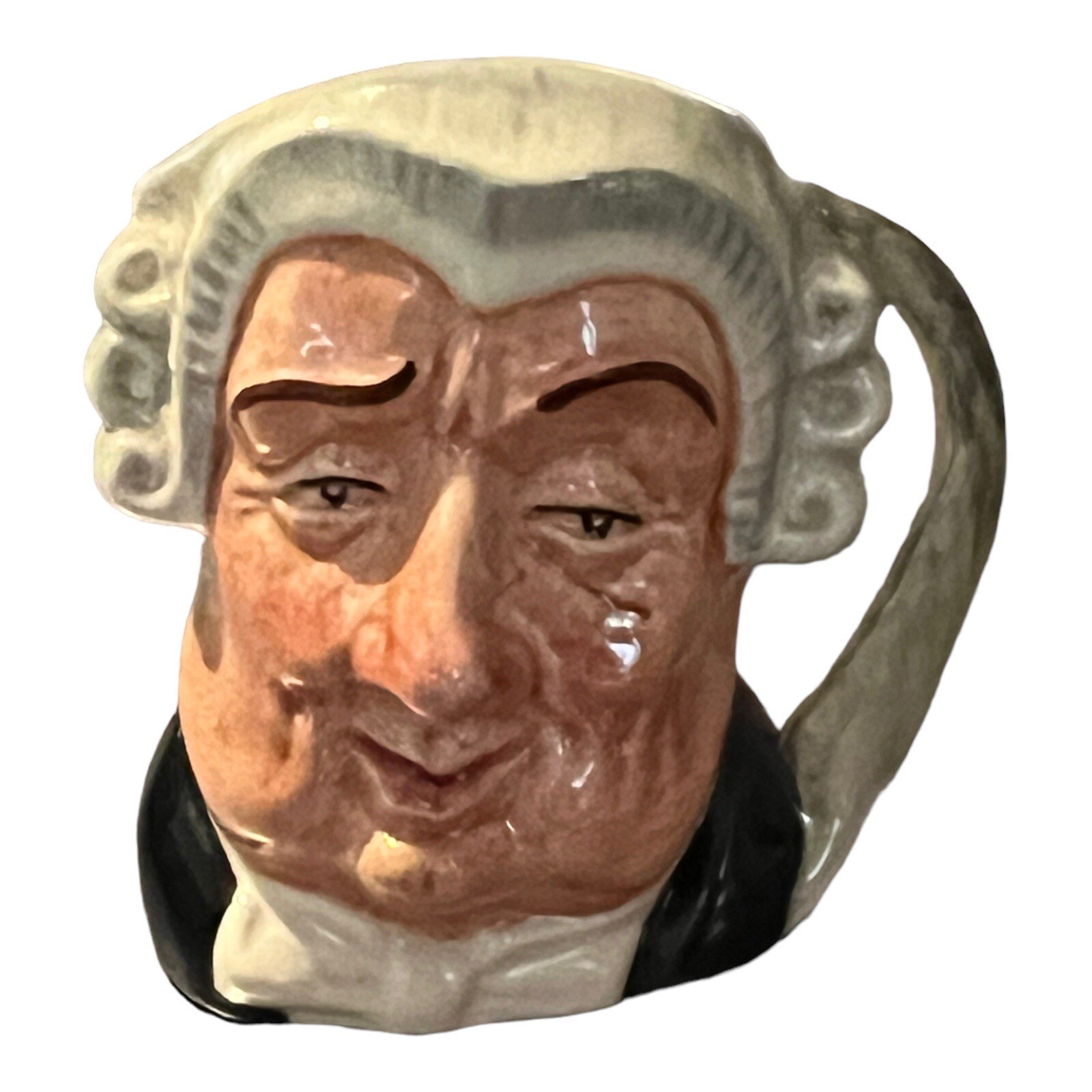 Vtg 1958 Miniature Royal Doulton D6498 The Lawyer 3” Toby Porcelain Mug