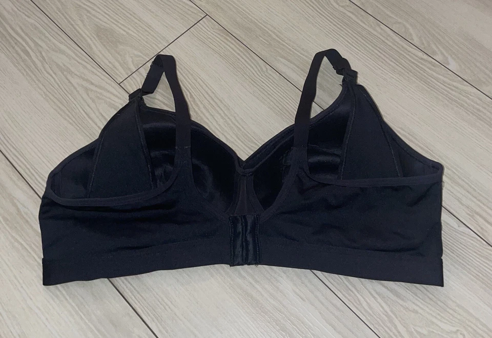 Playtex 4958 Maternity Nursing Foam Comfort Bra Wireless Unpadded L Large Black - Image 4 of 4