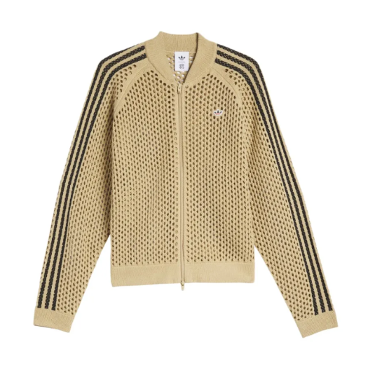 スウェット・トレーナー Golden Cotton jersey sweatshirt Adidas originals X CLOT FW24 Collarless Knit Sweatshirt