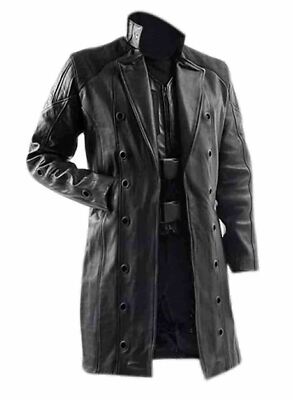 DEUS EX HUMAN REVOLUTION ADAM JENSEN MENS BLACK TRENCH COAT UK - Main Image