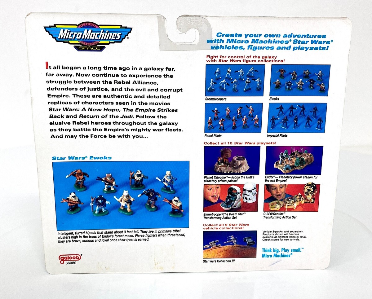 Star Wars 66080 Micro Machines Ewoks Space Figures 1994 for