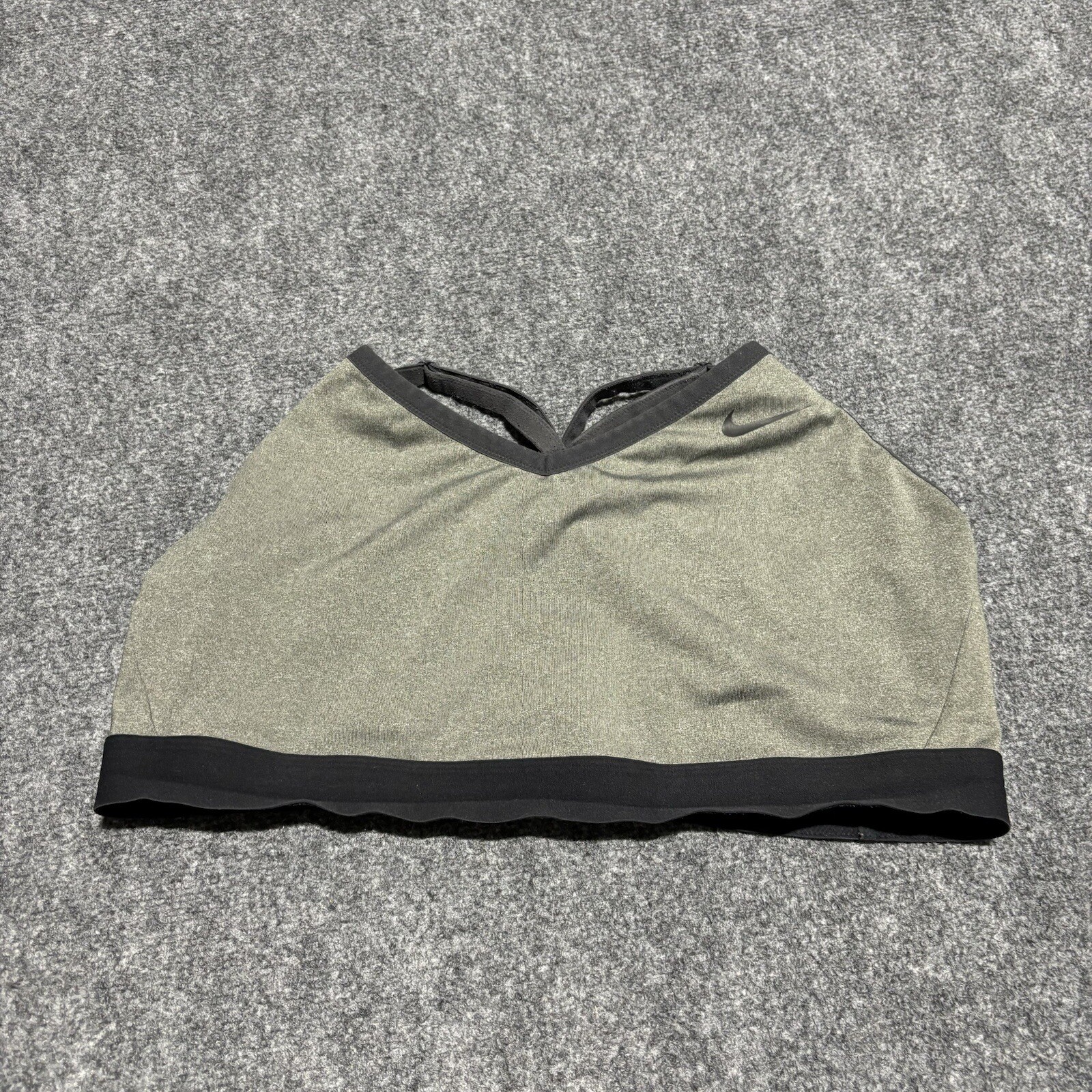 Nike Sports Bra Women's 3X Gray Polyester Swoosh Athletic Dri-Fit A14-image