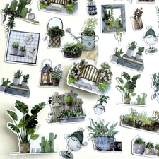 Aesthetic Plant Stickers Scrapbooking Collage Junk Journal Cards