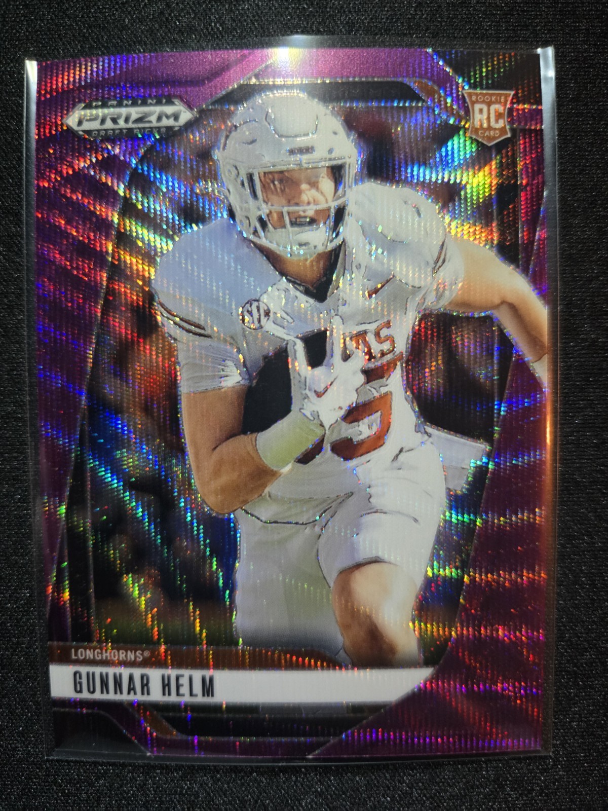2025 Panini Prizm Draft Picks Gunnar Helm #128 Purple Wave Prizm RC