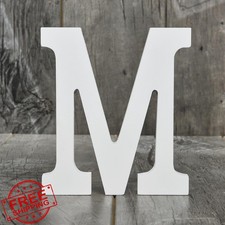VSHILI 8 Inch Wood Letter M Wall Decor
