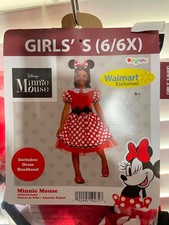 Brand New Girls' Minnie Mouse Costume, Small 6/6x.