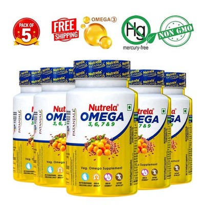 Nut.rela Patanjali Omega 3 6 7 9 Veg 60x5 Softgels