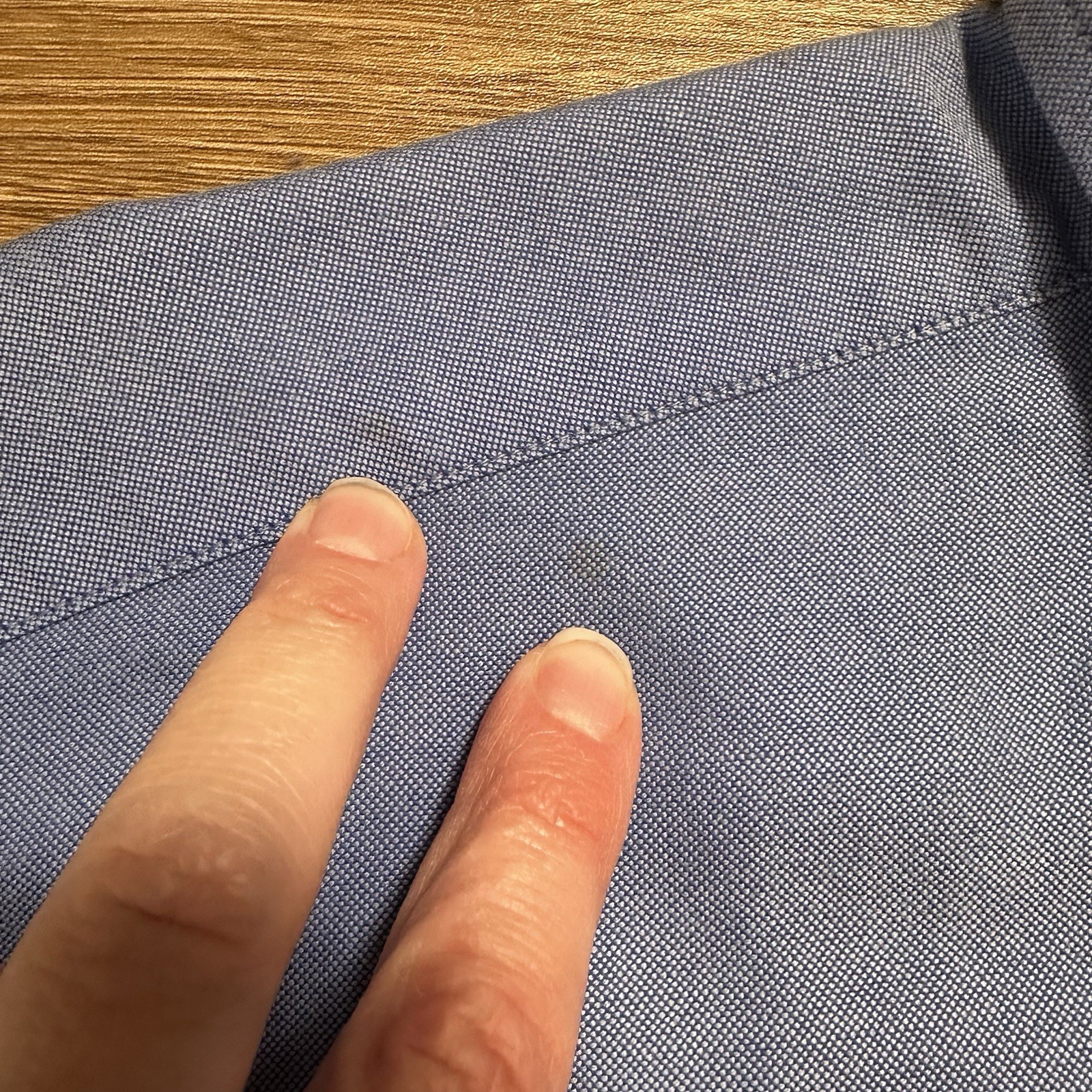 Tommy Hilfiger Men’s L Blue Oxford Button Down Shirt Logo Pocket thumbnail 10