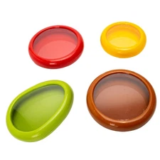 4 Pieces Set Avocado Saver, Onion Silicone Storage, Half Cut Fruit Containers...