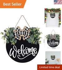Welcome Sign Front Door Porch Decor Farmhouse Wall Decor 12inch Wooden