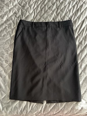 Gucci Uniform Size 42 Black Wool Pencil Skirt Made In Bulgaria Hanger & Bag