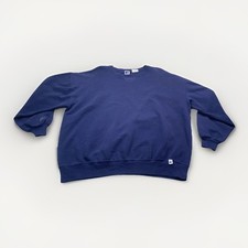 Vtg 90s Russell Sweatshirt USA Made Blue Crew Neck Mens XXL Logo Tag