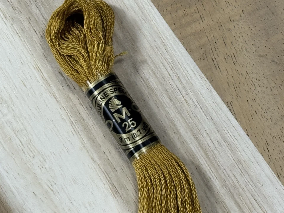 ✅DMC 25 EMBROIDERY FLOSS ✅MOULINE ✅FRANCE ✅100% COTTON ✅#3829 ✅ 2 Boxes ✅ Gold - Image 4 of 4