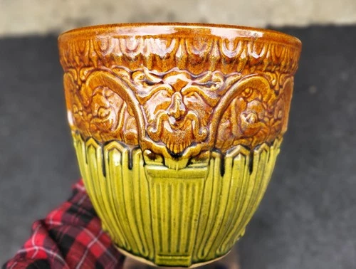 Brush McCoy Pottery Blended Jardiniere #243 High Glaze c1927 Antique #2