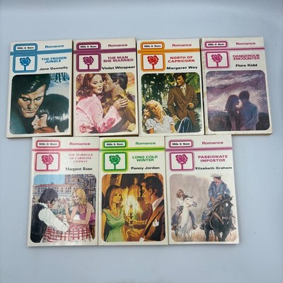 Mills and Boon Book Bundle x 7 Vintage Romance Paperbacks M&B 80s/90s