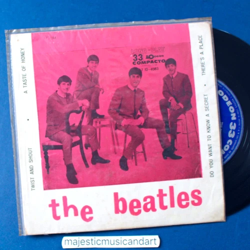 RARE COVER THE BEATLES TWIST AND SHOUT EP 7" VINYL 1964 ORIGINAL BLUE LABEL