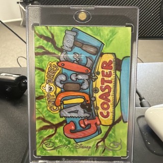 2025 Topps Disneyland 70th Sketch Card 1/1 Chip and Dales Gadet Coaster