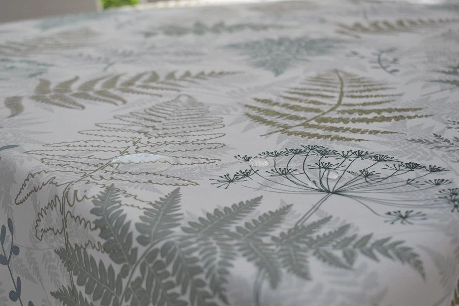 Tischdecke Provence 150x240 cm mint grau weiß Farnmotive Frankreich pflegeleicht - Bild 2 von 4