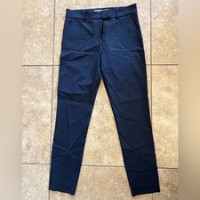 NWOT Veronica Beard Navy Tapered Wool Cropped Pants sz 0