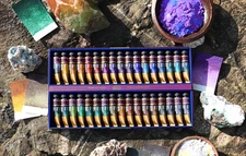 Mijello Mission Tourmaline Watercolor Paint Set 15ml 34 Colors – Granulation