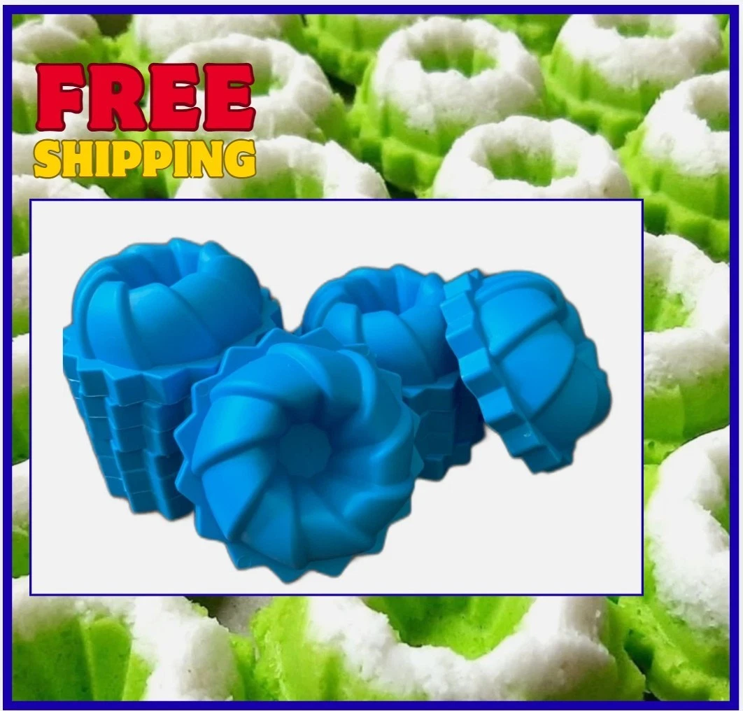 36pcs Asian Plastic Putu Piring Mold Medium Jelly Pudding Steamed Cake Mold NEW