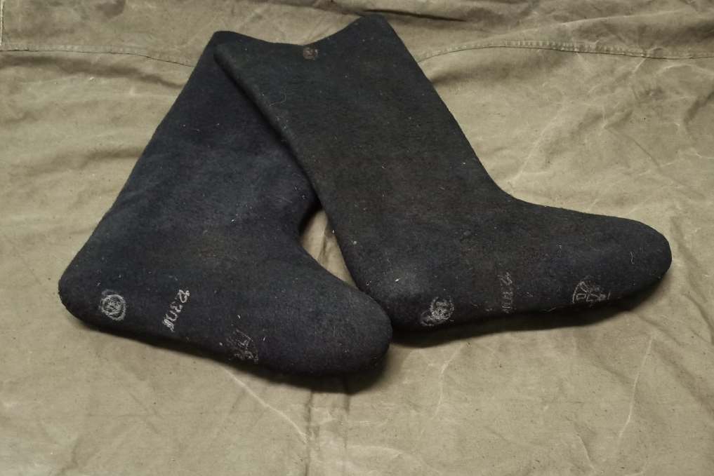 ジュン USSR Soviet Russian Wool Valenki Felt Boots Chesanki Wool Winter
