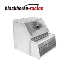 25x28x24 Aluminum Side Mount Semi Truck Tool Box Saddle Step Open Wide Design