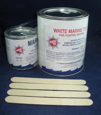 Marine-Tex RM307K Epoxy Putty Repair Kit Quart White w/ Hardener 4 Mixing Sticks
