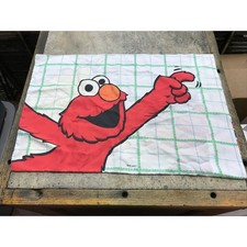 Vintage Sesame Street Pillow Case 1997 Elmo Big Bird Ernie Standard Fast Ship