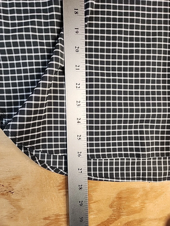 Camisa de manga larga ligera de microfibra a cuadros negros con logotipo de Sitepro para mujer XL Foto 4 de 4