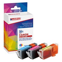 edding EDD-301 Cyan, Magenta, Gelb Druckerpatronen Kompatibel Zu Canon...