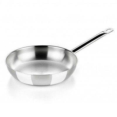 Bratpfanne 24cm, Edelstahl, ohne Antihaftbeschichtung | BRA Profesional